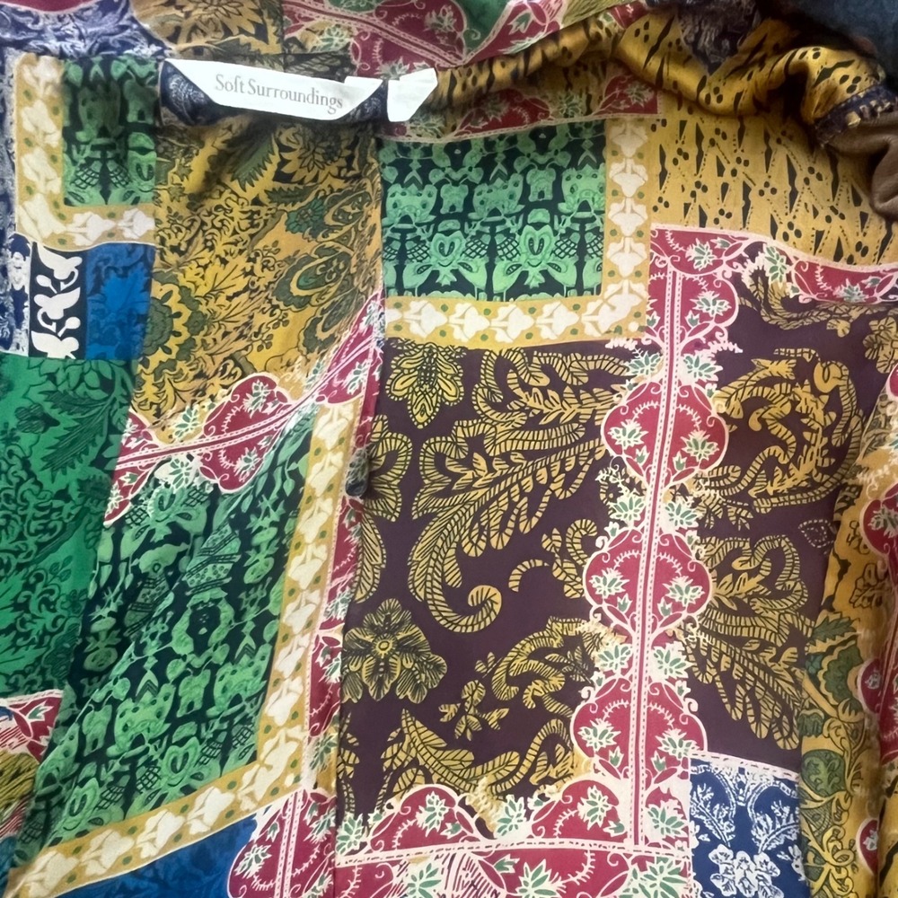 Soft Surroundings Patchwork Boho Open Front Cardi… - image 7